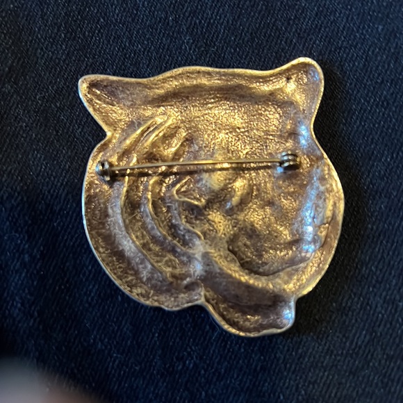 Vintage 1980’s Tiger Brooch - Picture 2 of 2